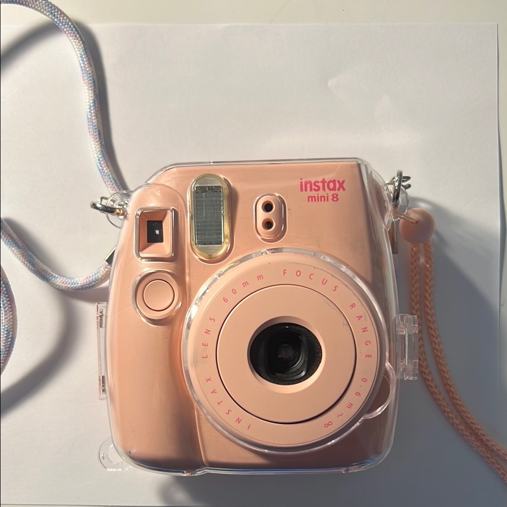 Instax Mini 8 Instant Camera - Pink COMES WITH Case and Carrying Strap
